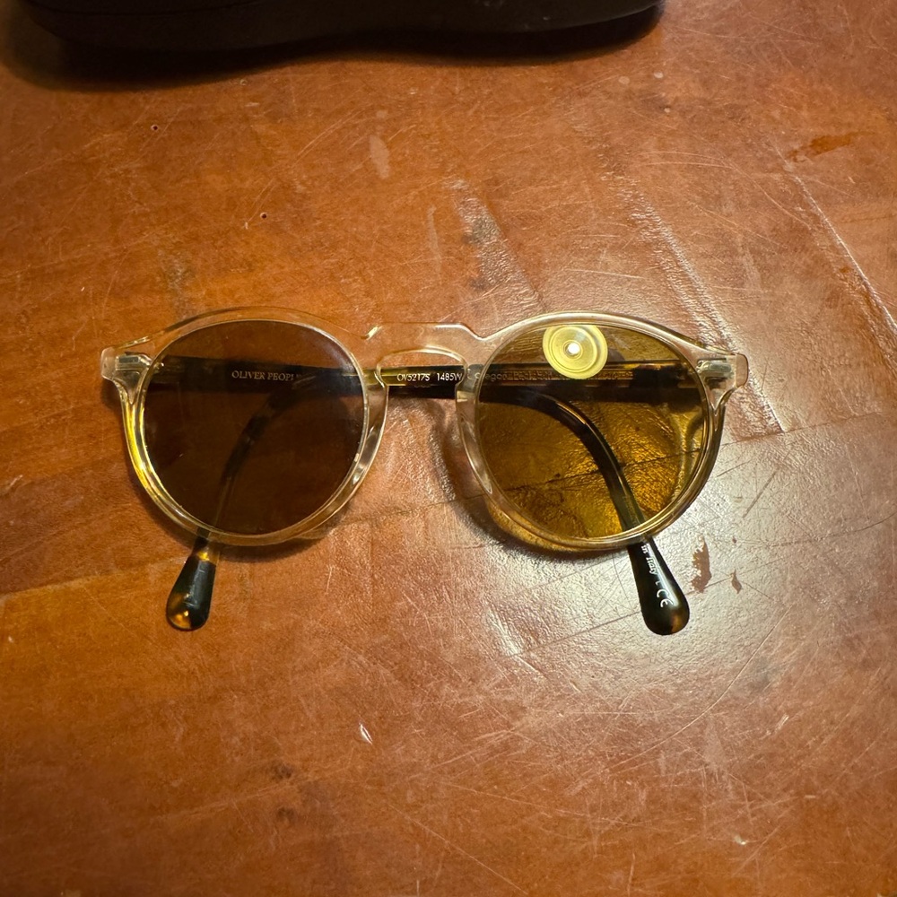 Oliver Peoples Gregory Peck Clear Frame Sunglasses